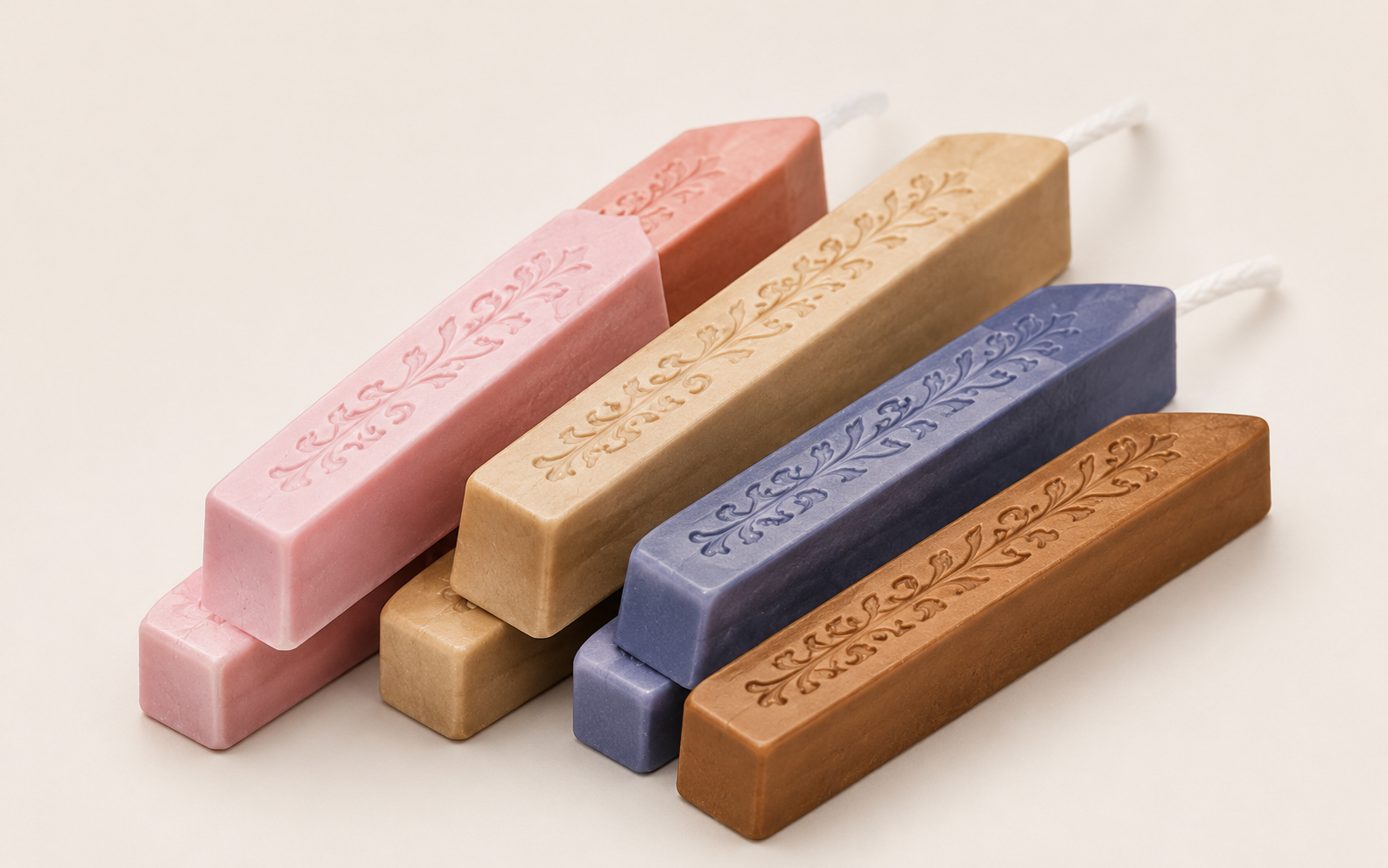 Wax seal tools arranged for a slow letter